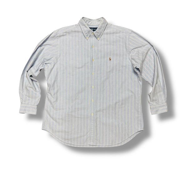 Ralph Lauren Other - Ralph Lauren Classic Fit Oxford Shirt 16.5 32/33 Blue Stripe Mens Button Down